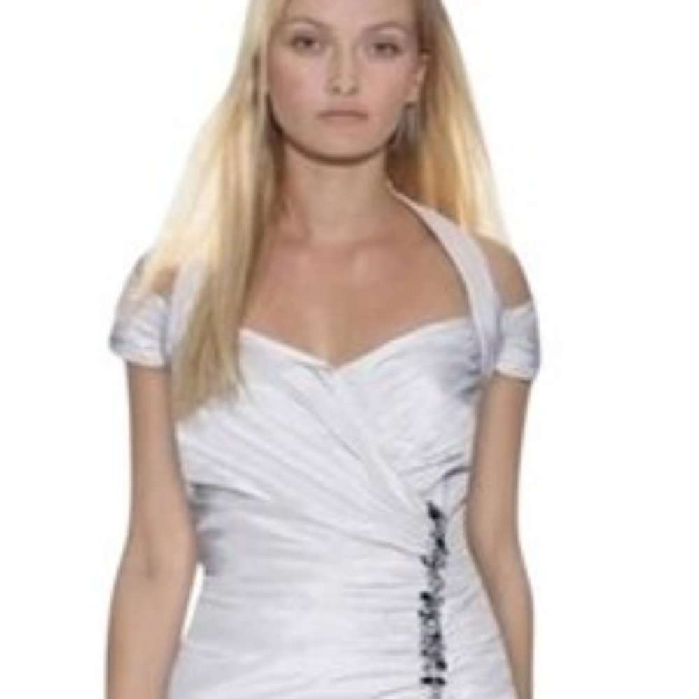 Tadashi Ivory Gown 6 Jewels Evening Dress